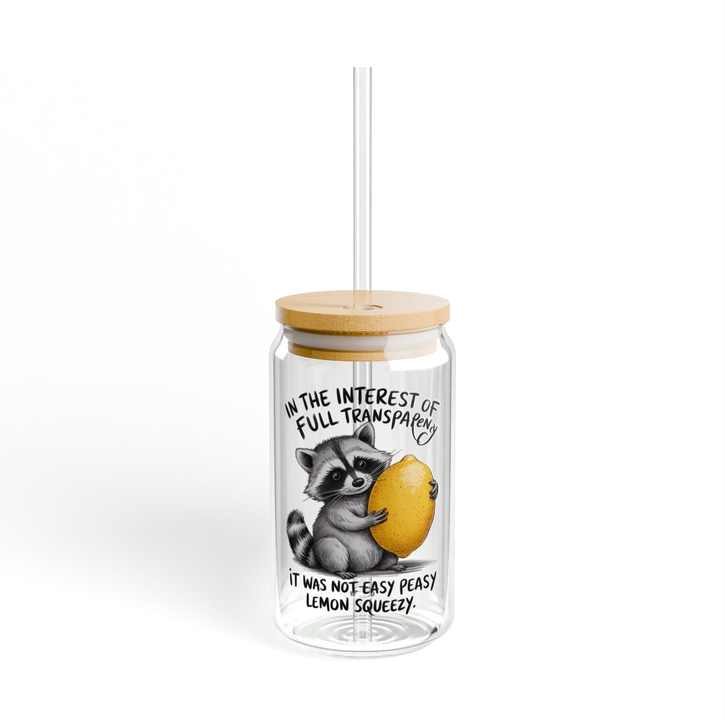 Easy Peasy Lemon Squeezy Glass Tumbler, 16oz