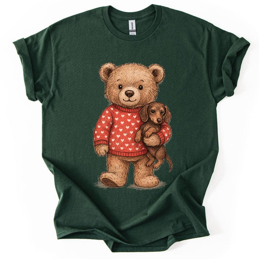 Teddy+Doxie Valentine T-shirt