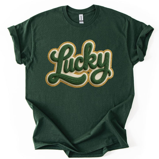 Lucky Faux Knitted Crewneck/T-shirt