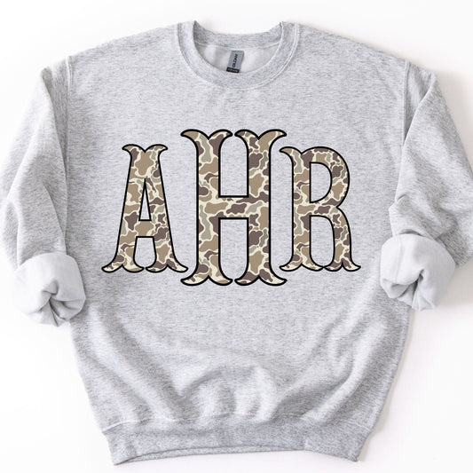 Camo Monogram Crewneck Sweatshirt