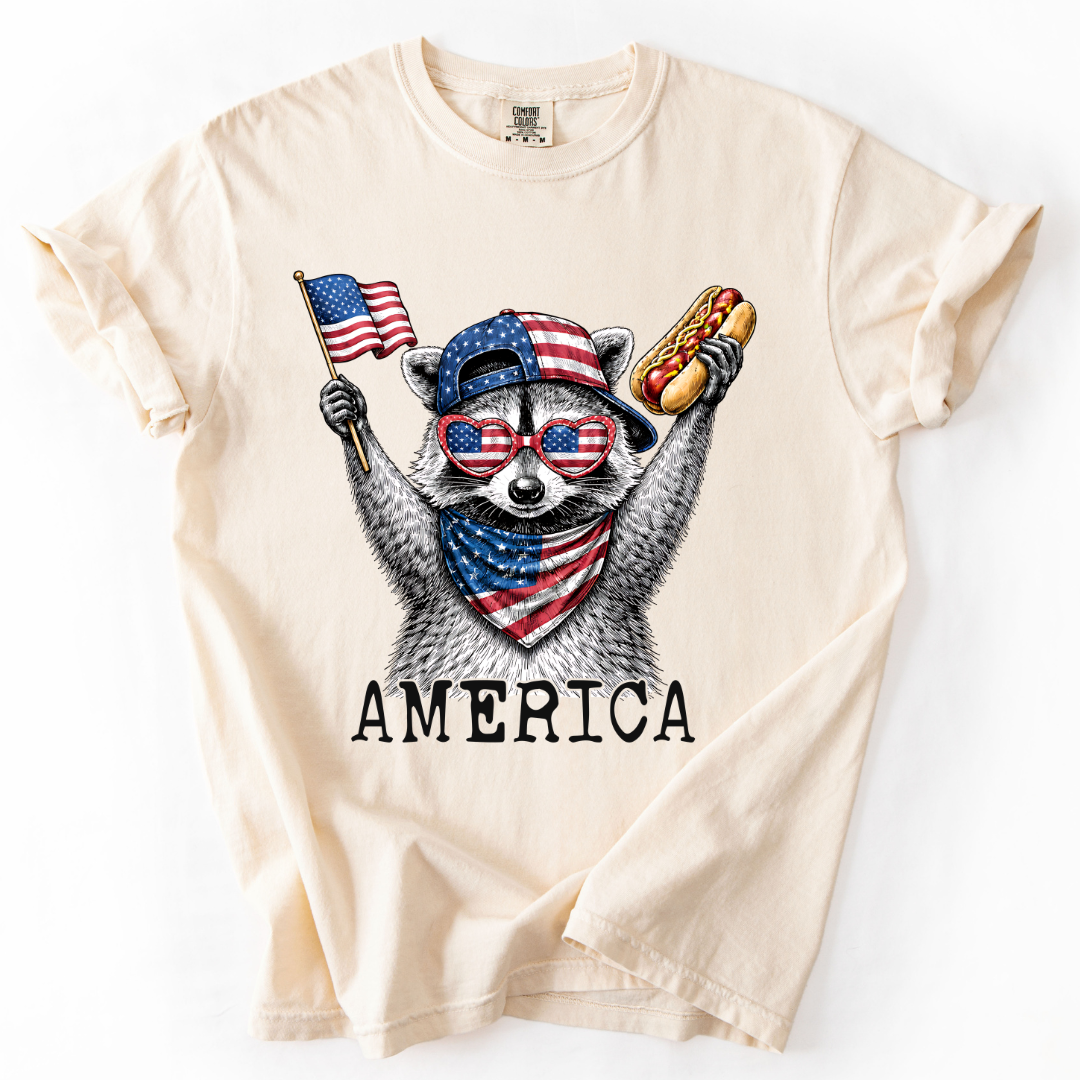 Patriotic Raccoon T-shirt