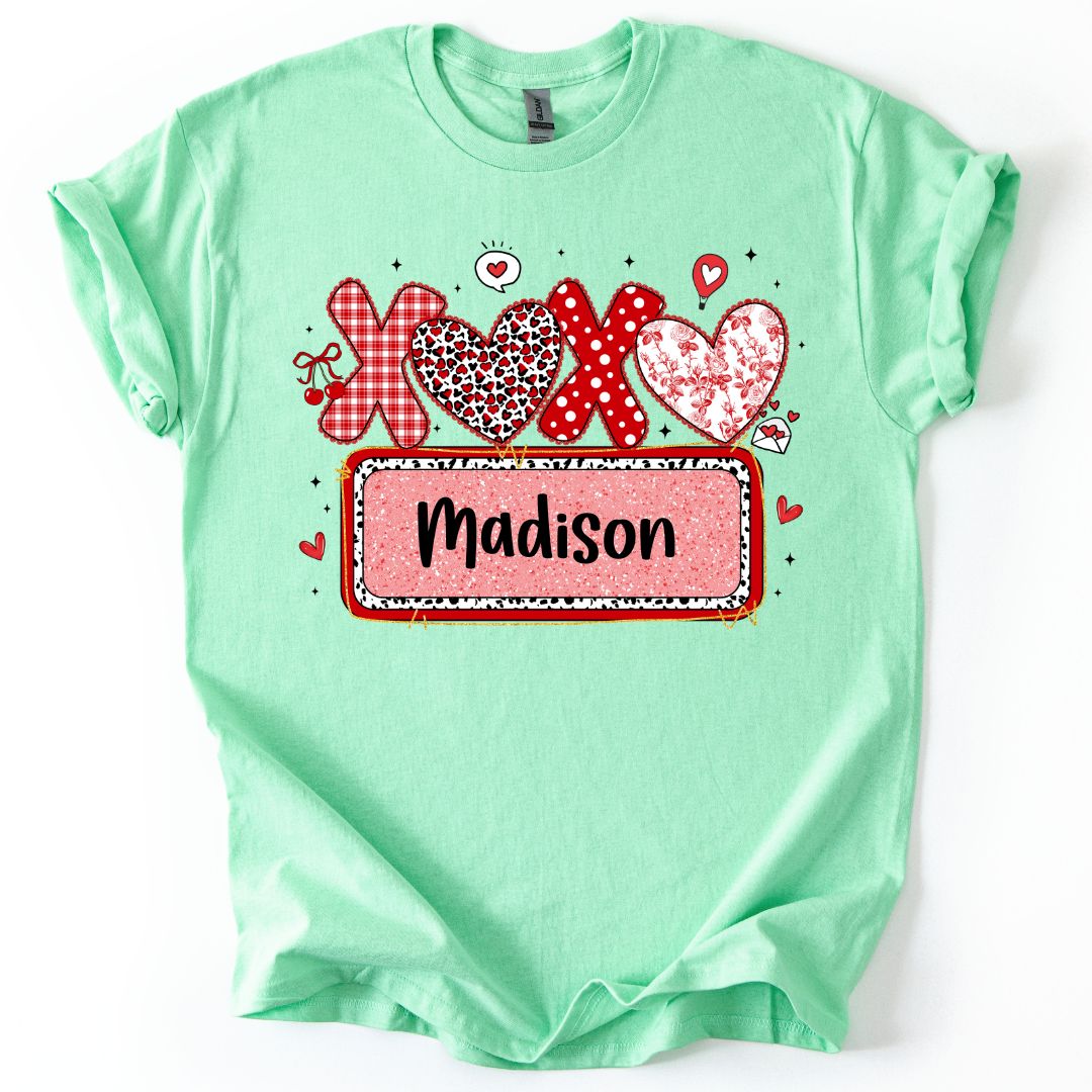 XOXO Cutie YOUTH Custom Name Tee