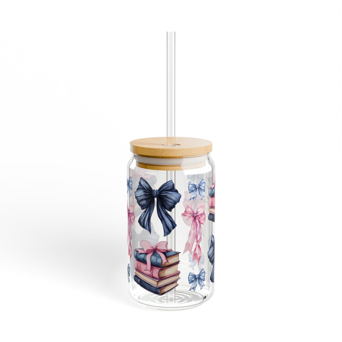 Books & Bows Glass Tumbler, 16oz