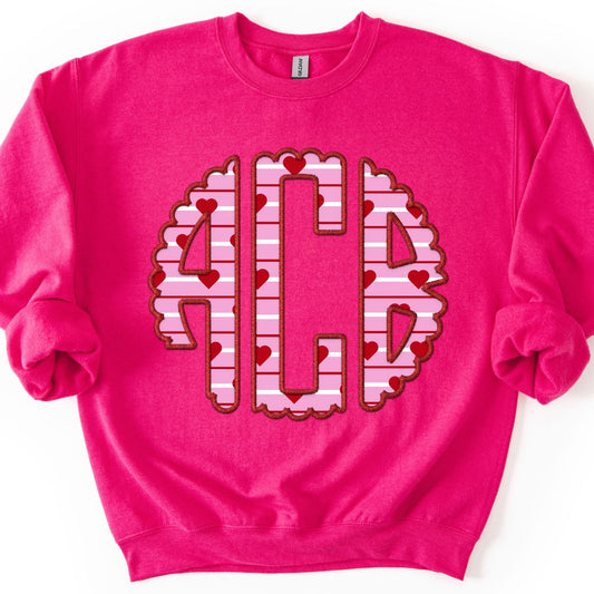 Hearts & Stripes Monogram Sweatshirt