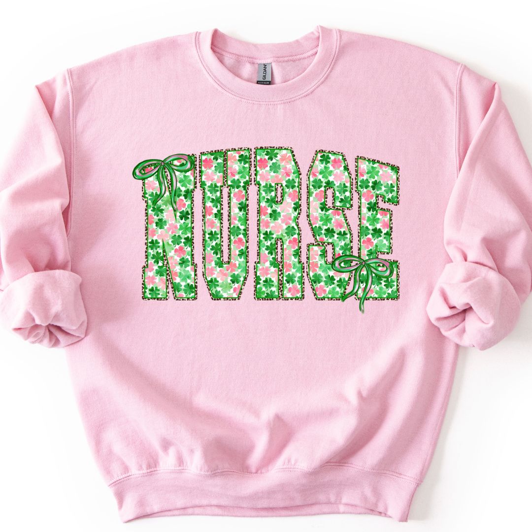Pink Shamrock Shirt – Lucky, Teacher or Nurse St. Patrick’s Day Tee or Sweatshirt