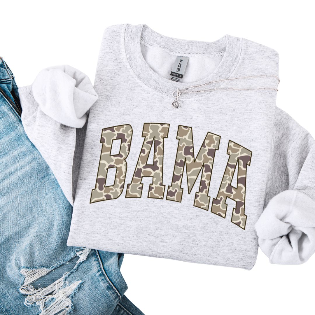Camo Lettered BAMA Sweatshirt