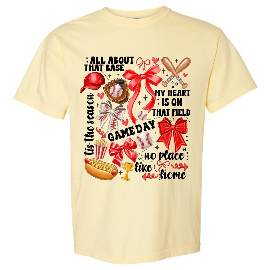 Baseball Coquette Collage T-shirt