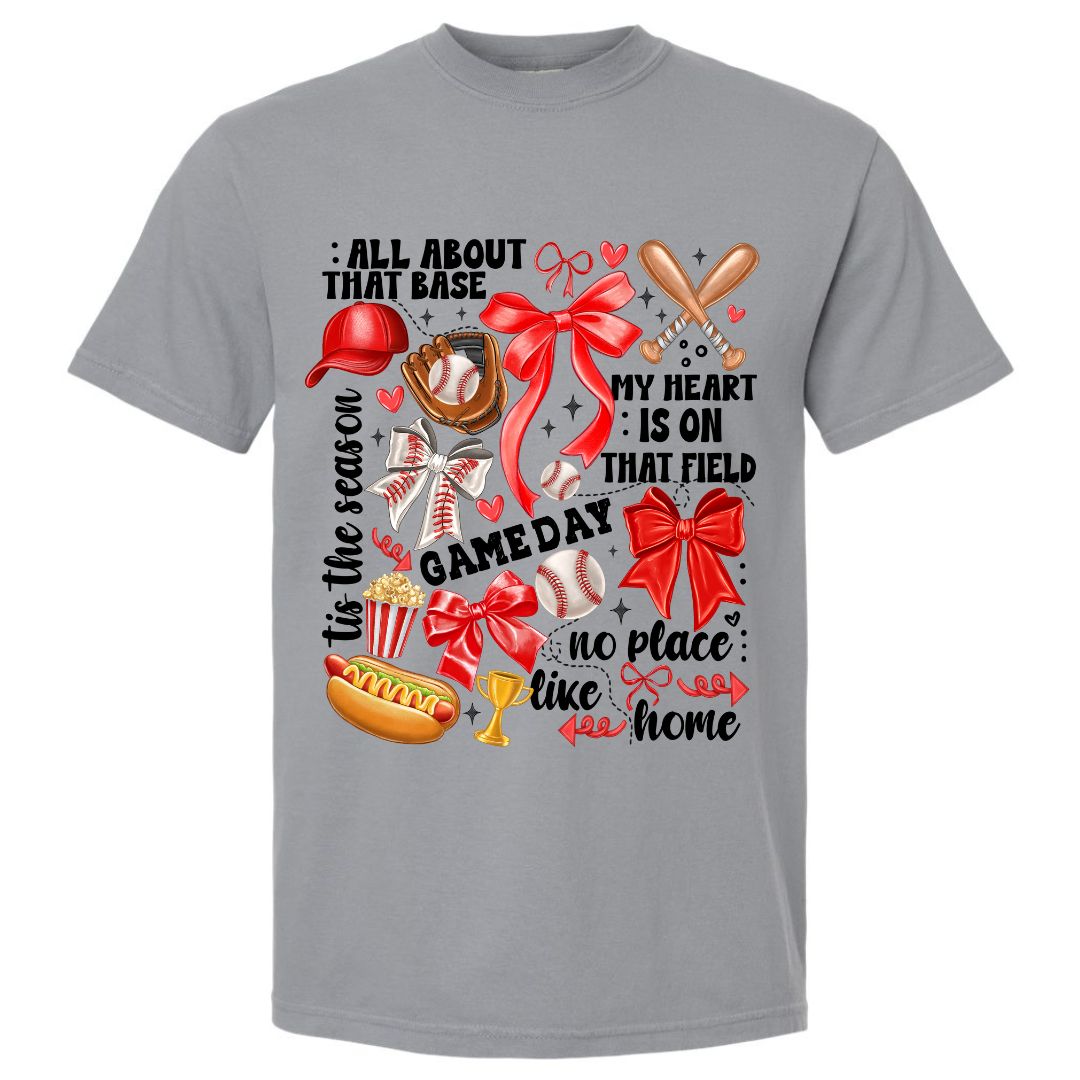 Baseball Coquette Collage T-shirt