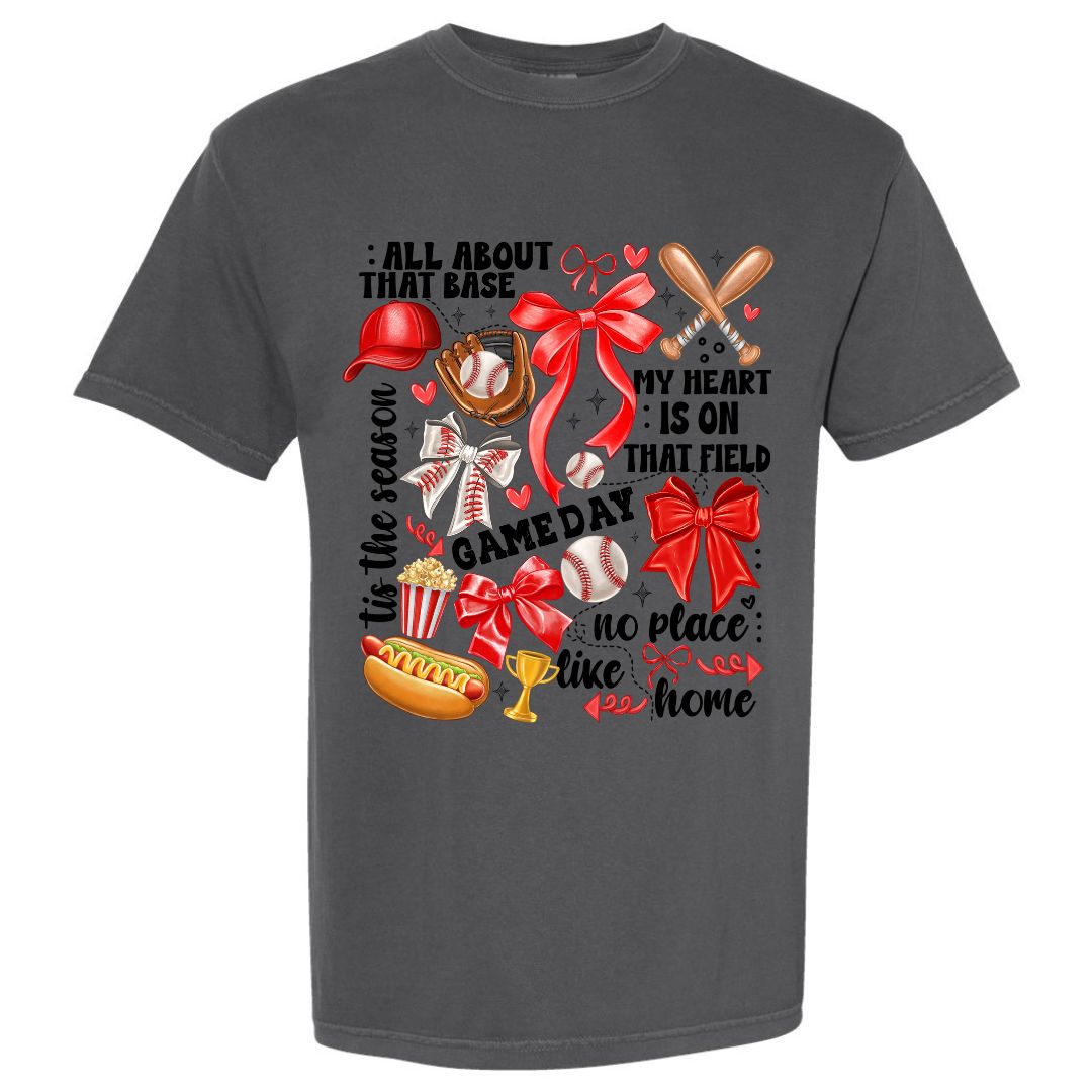 Baseball Coquette Collage T-shirt