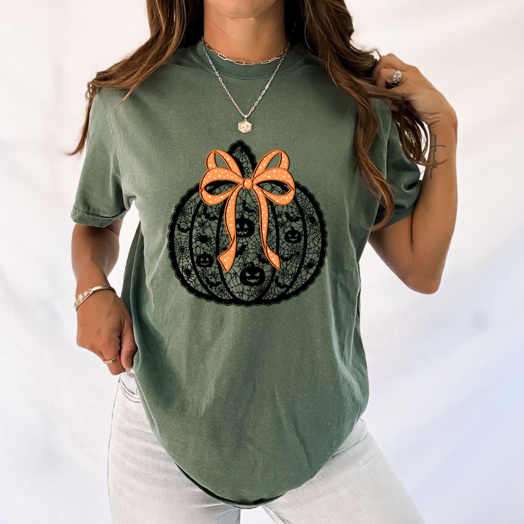 Black Lace Pumpkin T-shirt