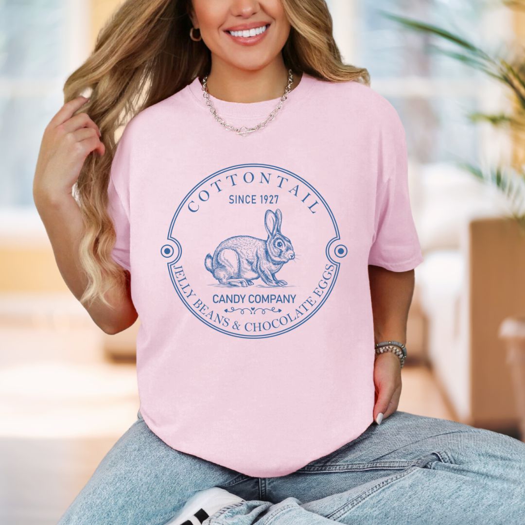 Blue Cottontail Bunny T-shirt