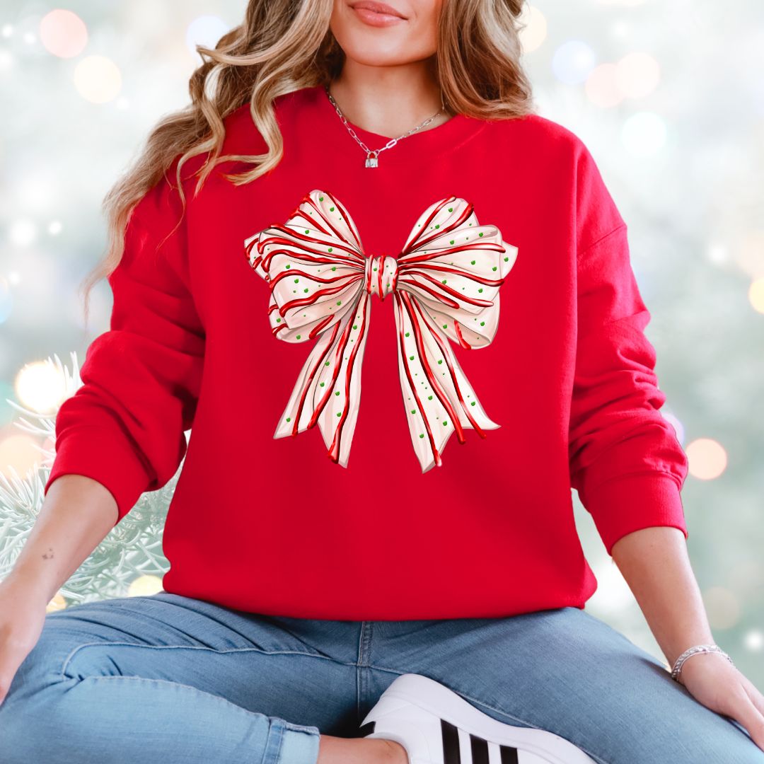 Christmas Cake Bow Sweatshirt/T-shirt