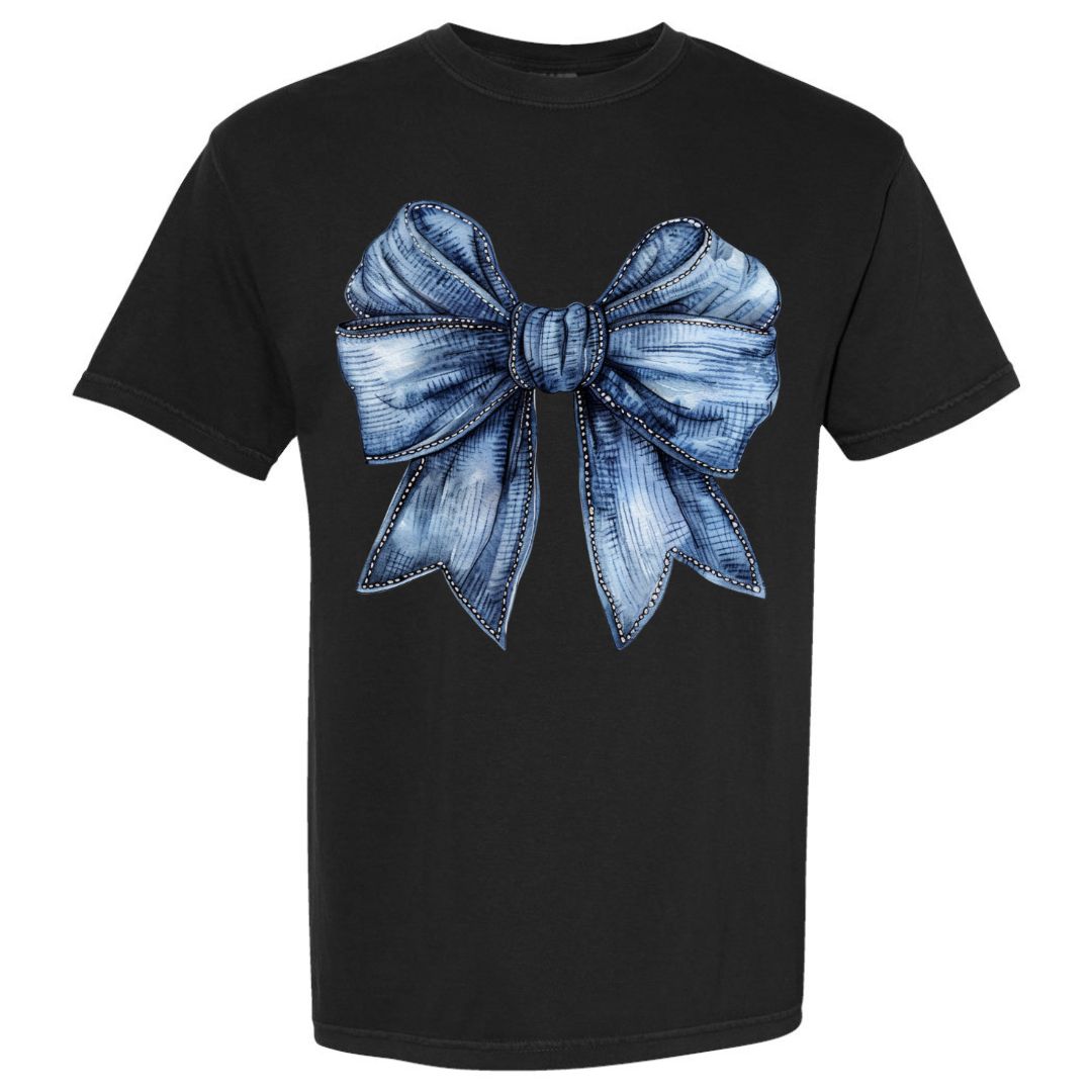 Denim Coquette Bow T-shirt
