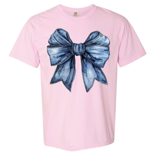 Denim Coquette Bow T-shirt