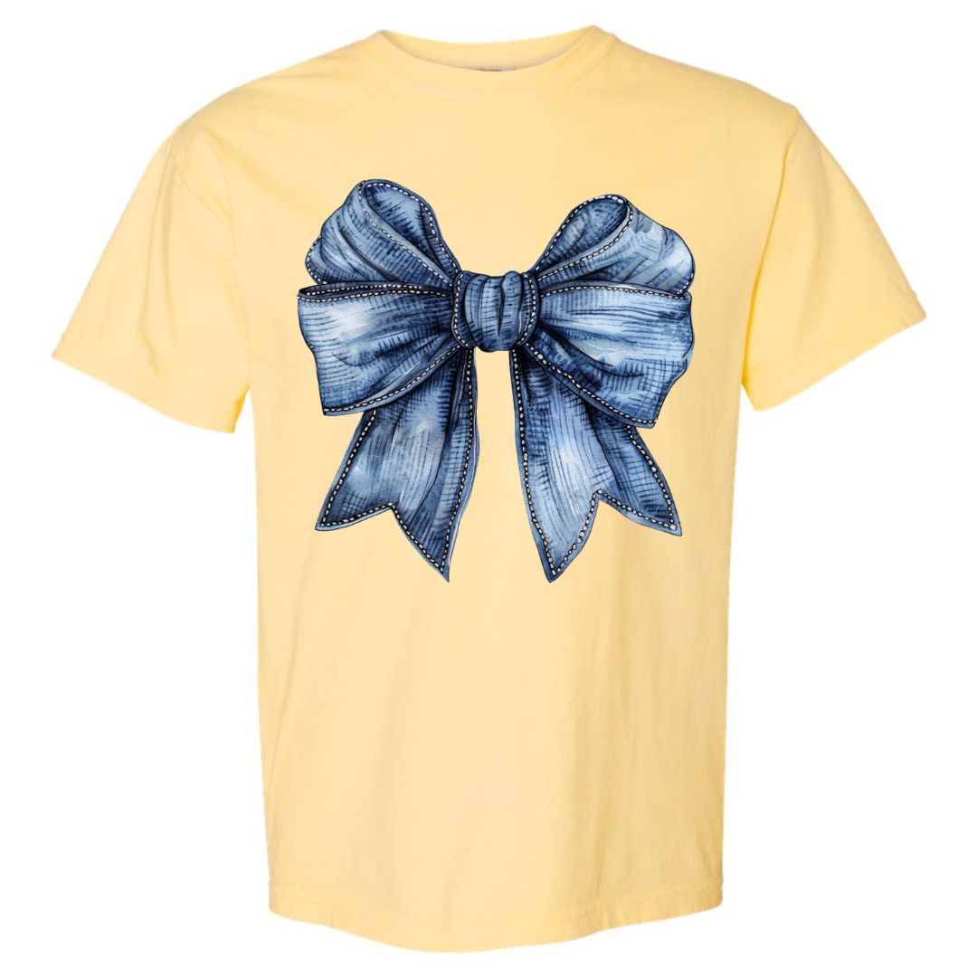 Denim Coquette Bow T-shirt