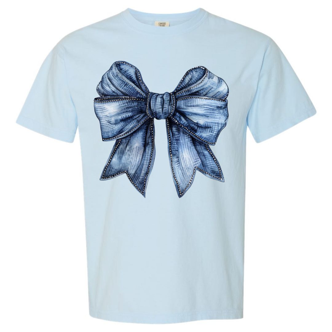 Denim Coquette Bow T-shirt