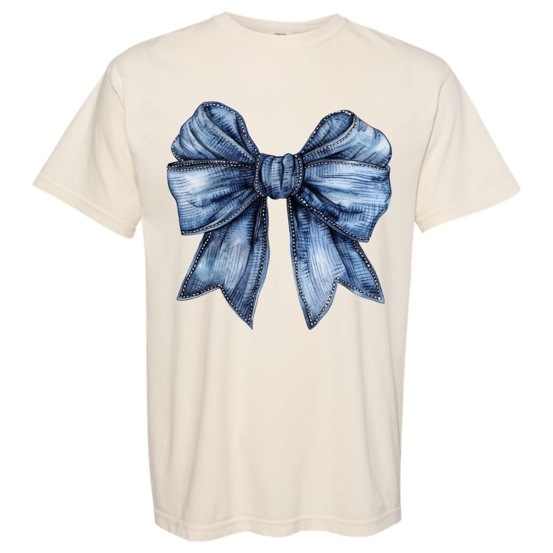 Denim Coquette Bow T-shirt