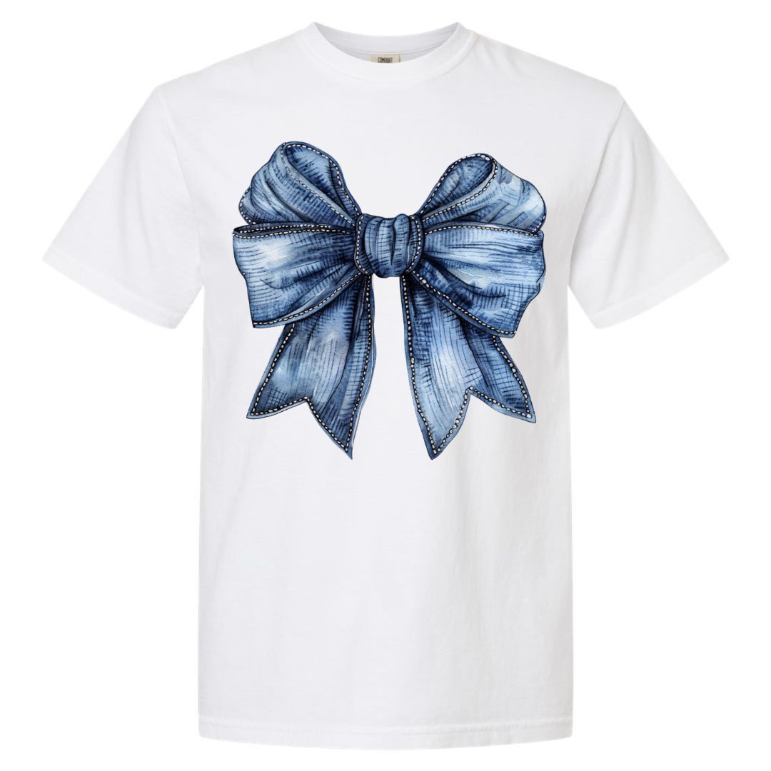 Denim Coquette Bow T-shirt