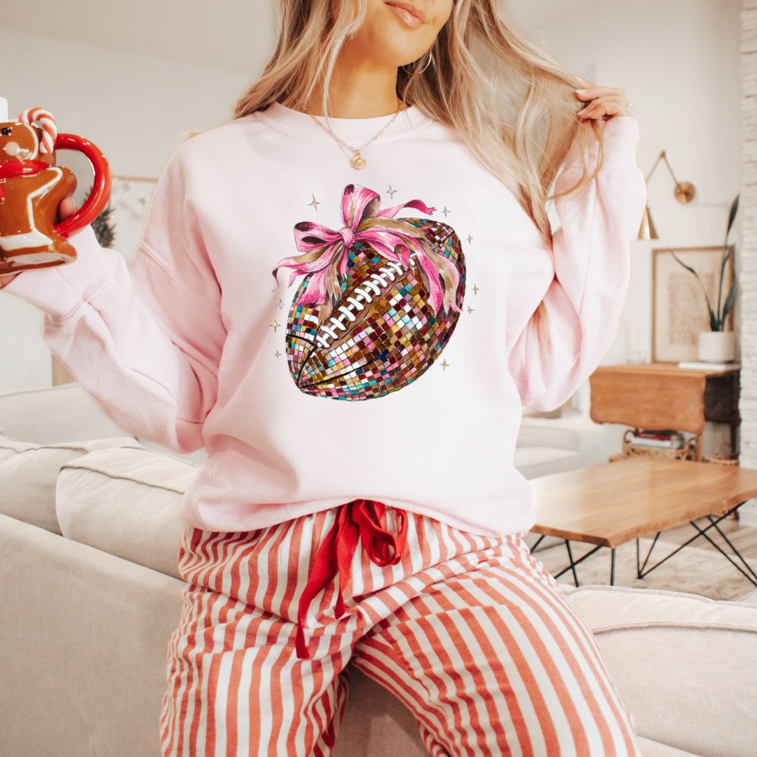 Disco Football Sweatshirt/Pink