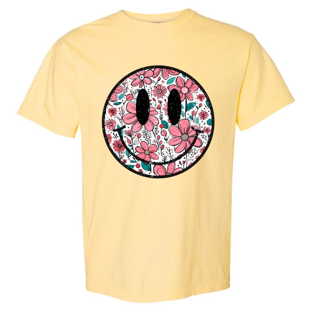 Floral Smiley T-shirt