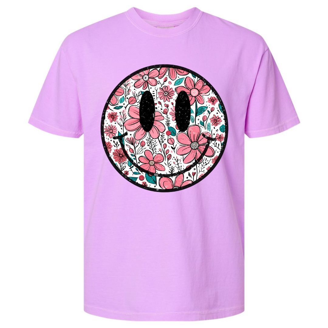Floral Smiley T-shirt