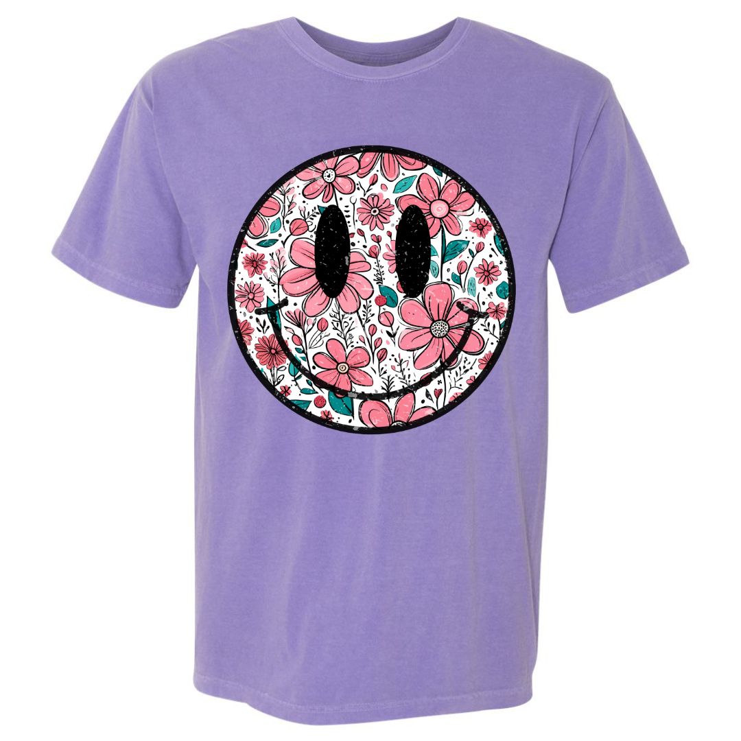 Floral Smiley T-shirt