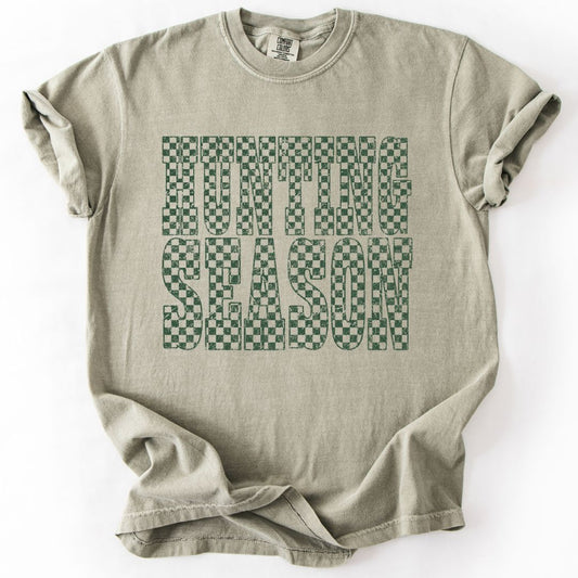 Retro Checkered HUNTING SEASON T-shirt
