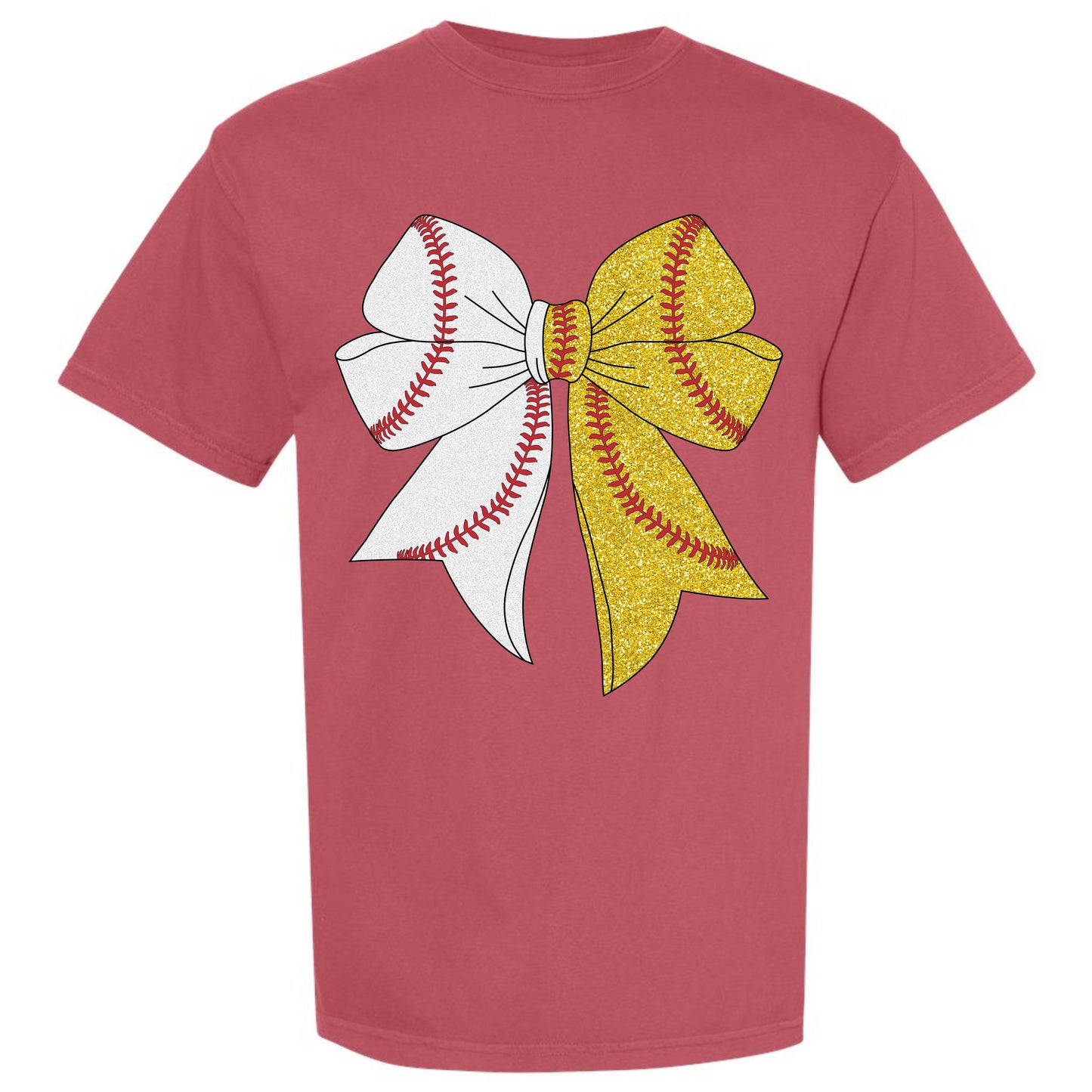 Baseball/Softball Coquette Bow T-shirt