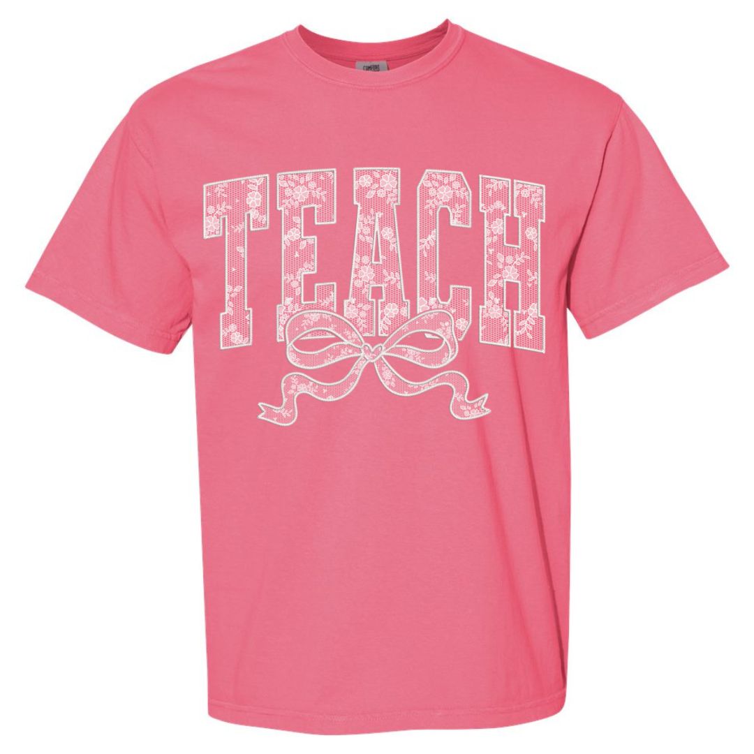 Lace Graphic TEACH T-shirt