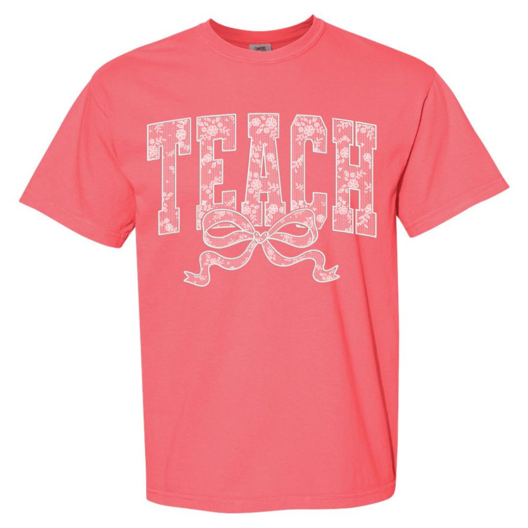 Lace Graphic TEACH T-shirt