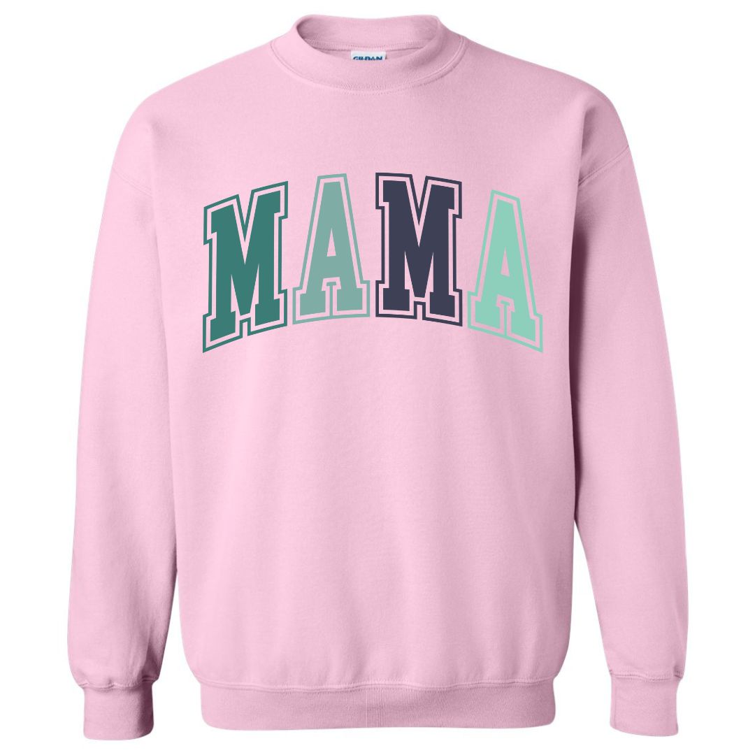 MAMA Blue/Green Collegiate Lettered Sweatshirt
