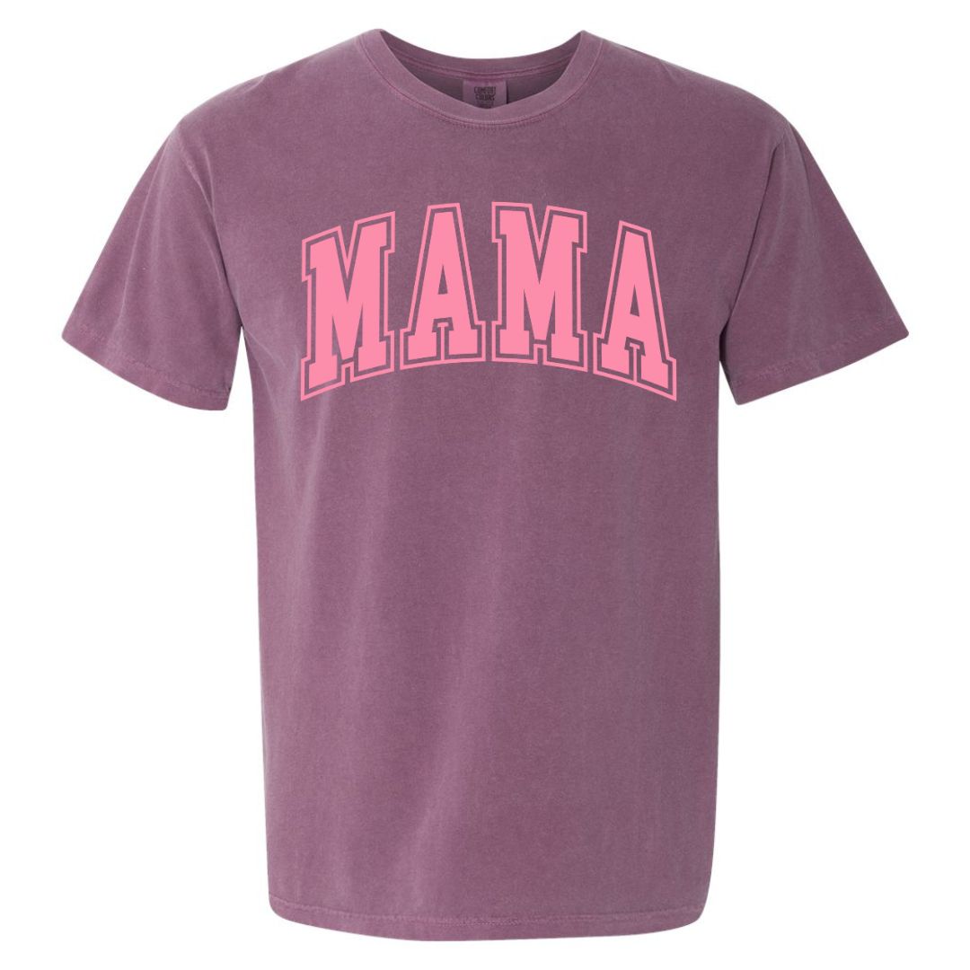MAMA Bubblegum Collegiate Lettered Short Sleeve T-shirt
