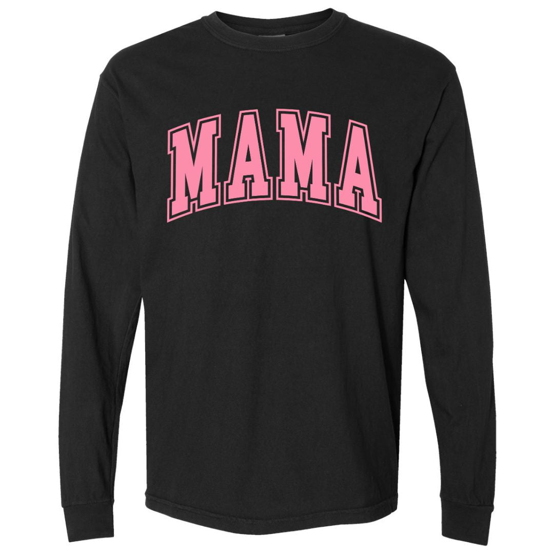 MAMA Bubblegum Collegiate Lettered Long Sleeve T-shirt