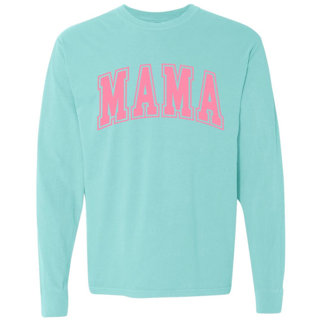 MAMA Bubblegum Collegiate Lettered Long Sleeve T-shirt