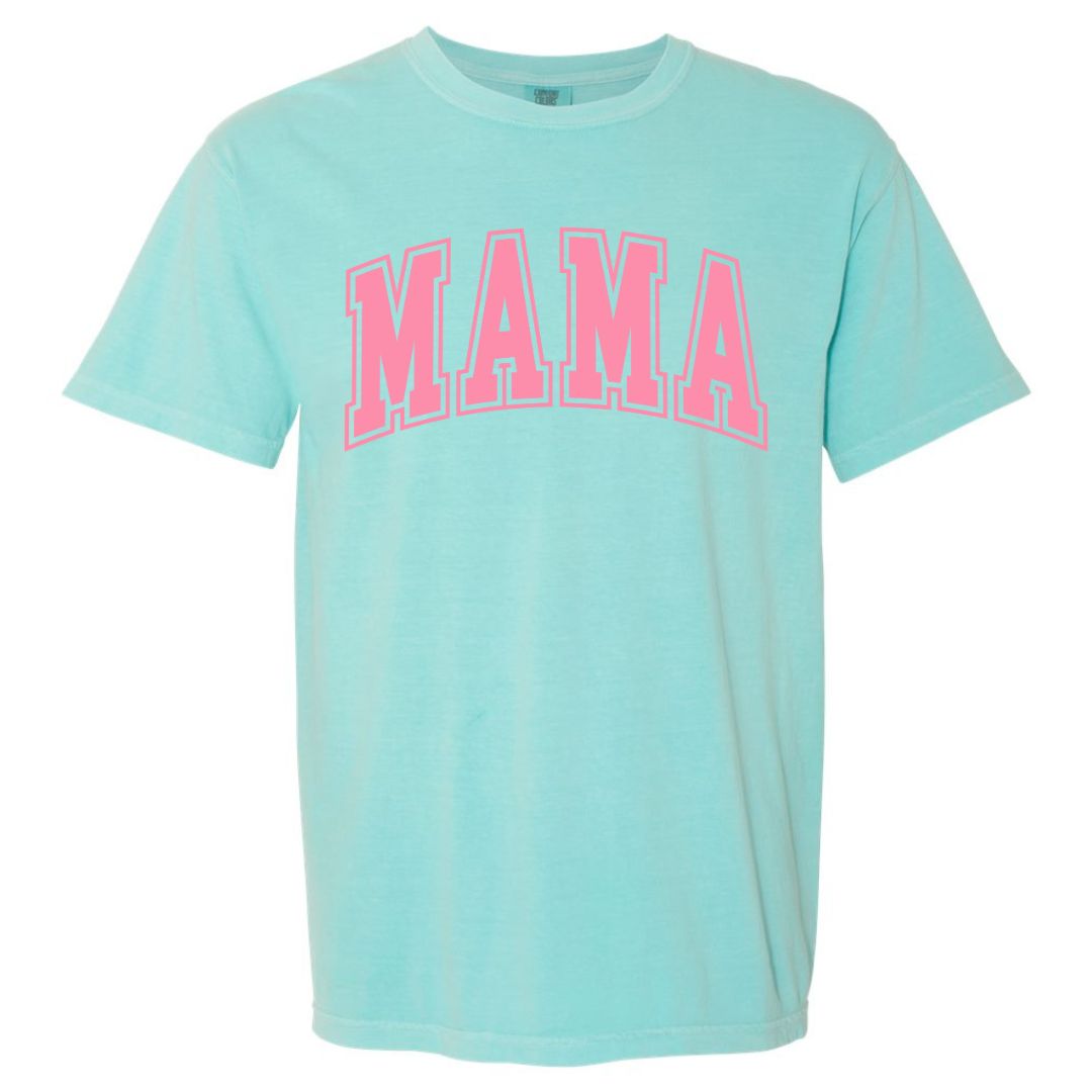 MAMA Bubblegum Collegiate Lettered Short Sleeve T-shirt