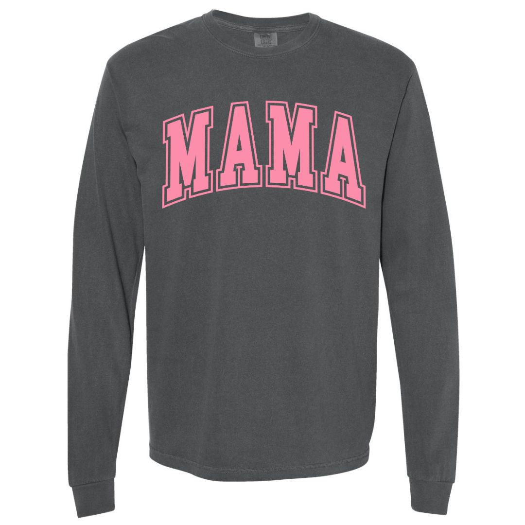 MAMA Bubblegum Collegiate Lettered Long Sleeve T-shirt