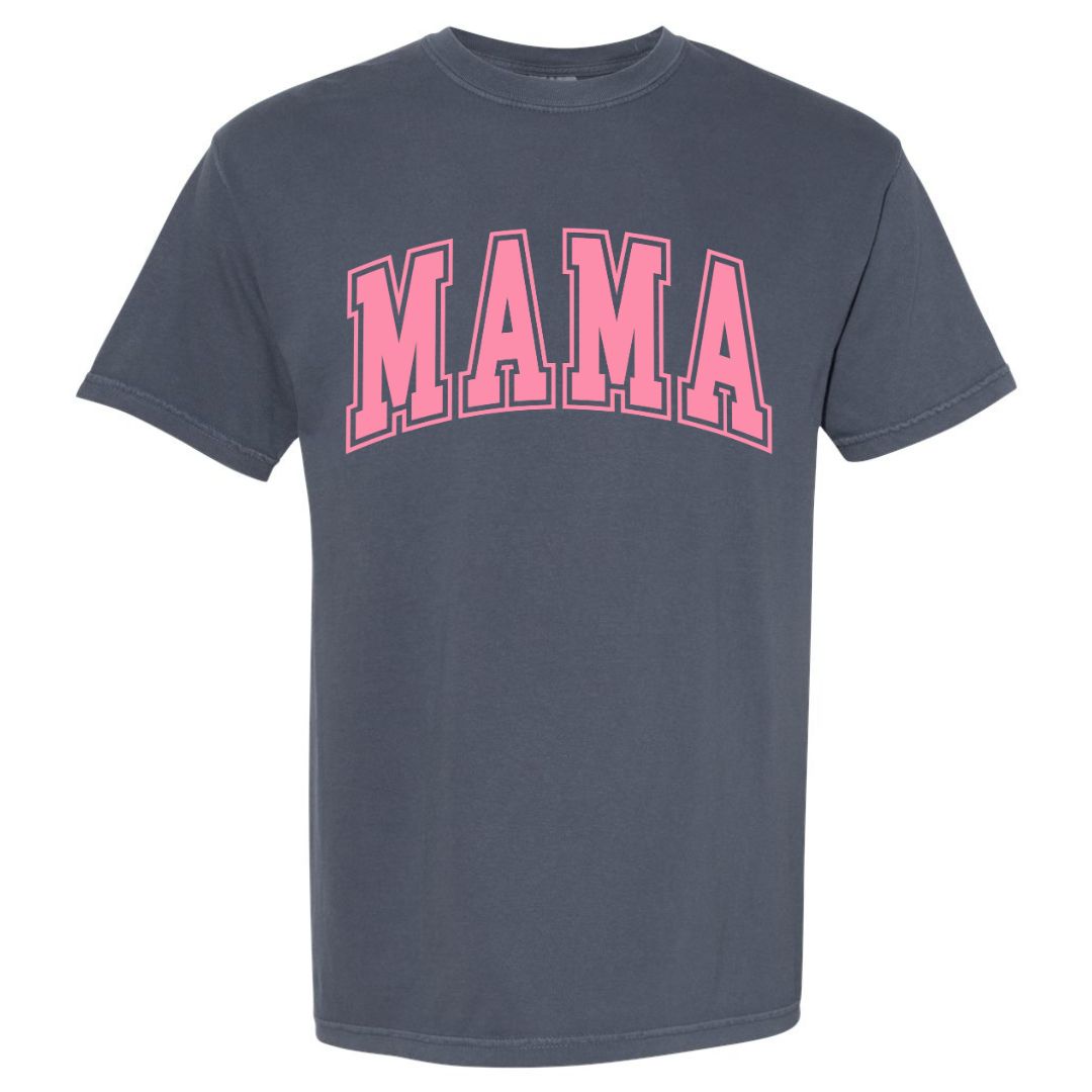 MAMA Bubblegum Collegiate Lettered Short Sleeve T-shirt