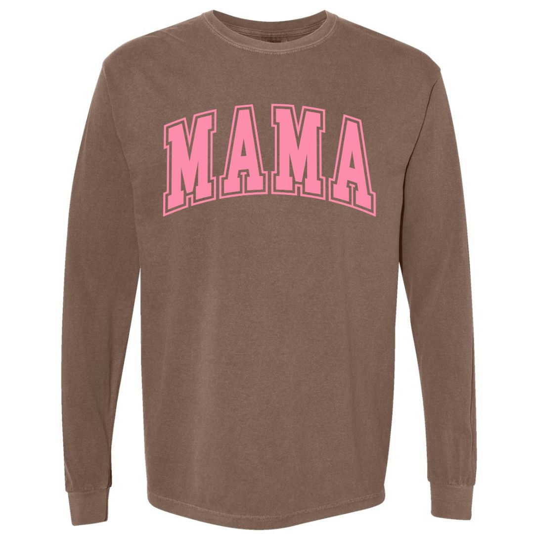 MAMA Bubblegum Collegiate Lettered Long Sleeve T-shirt