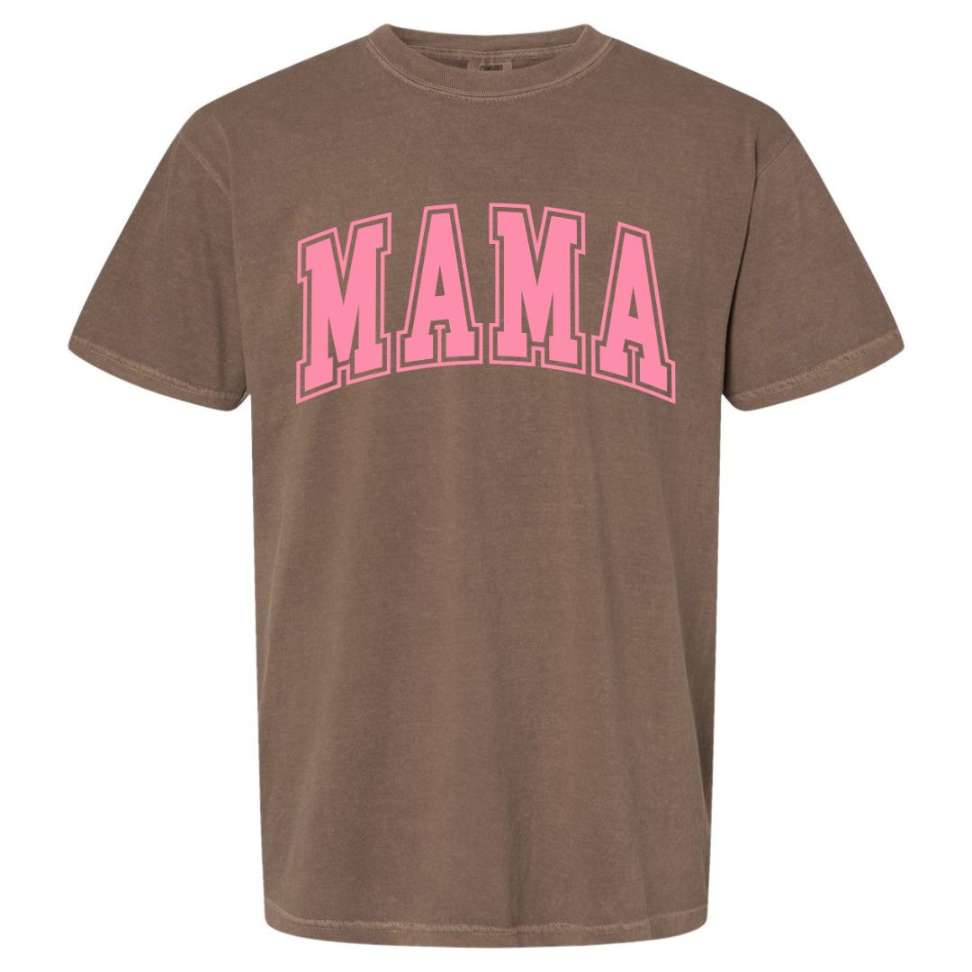 MAMA Bubblegum Collegiate Lettered Short Sleeve T-shirt