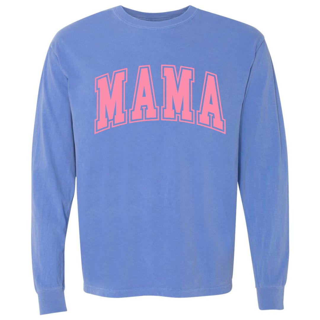 MAMA Bubblegum Collegiate Lettered Long Sleeve T-shirt