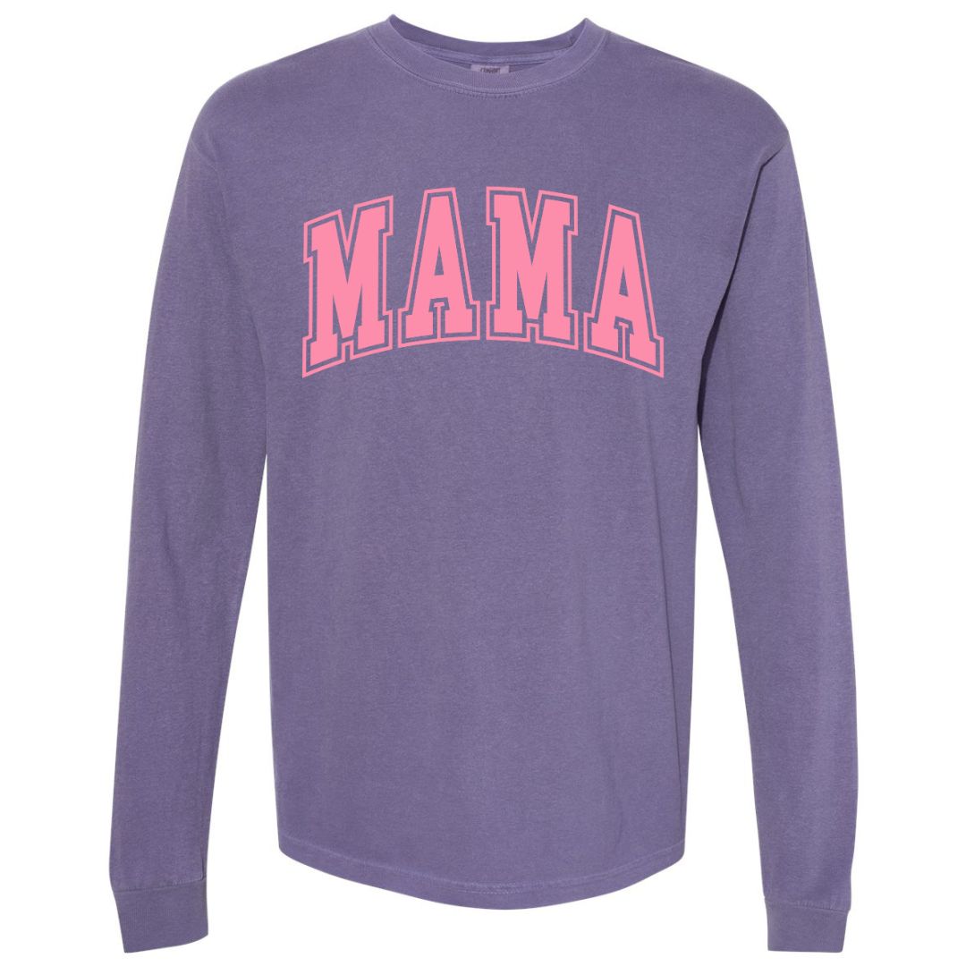 MAMA Bubblegum Collegiate Lettered Long Sleeve T-shirt