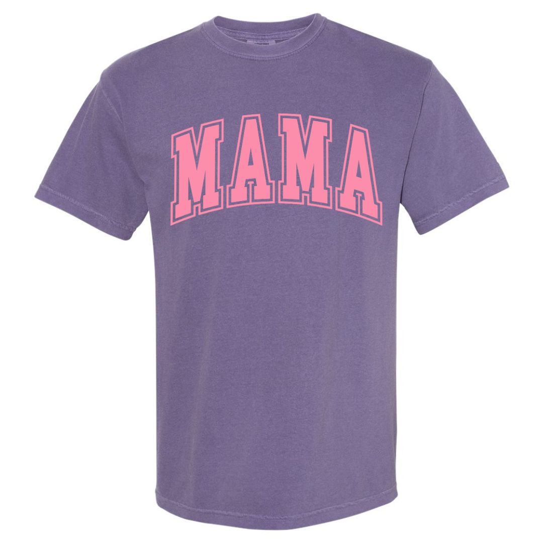 MAMA Bubblegum Collegiate Lettered Short Sleeve T-shirt