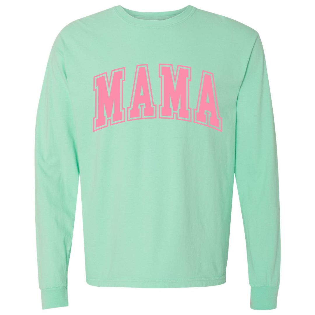 MAMA Bubblegum Collegiate Lettered Long Sleeve T-shirt
