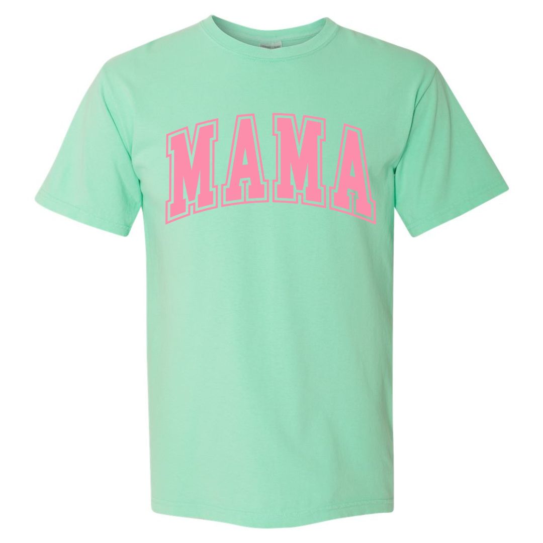 MAMA Bubblegum Collegiate Lettered Short Sleeve T-shirt