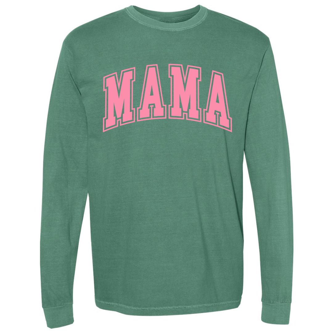 MAMA Bubblegum Collegiate Lettered Long Sleeve T-shirt