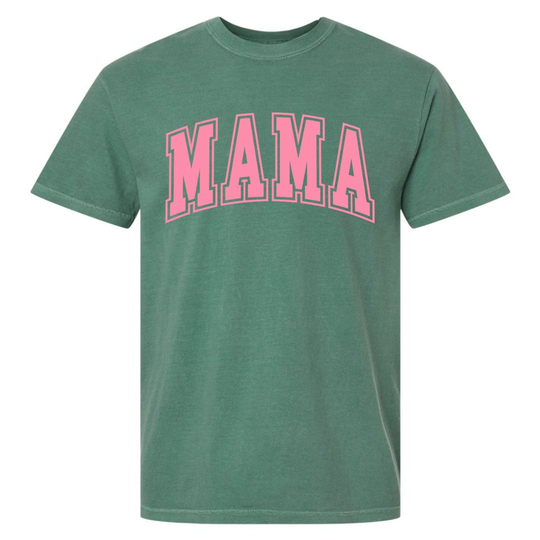 MAMA Bubblegum Collegiate Lettered Short Sleeve T-shirt