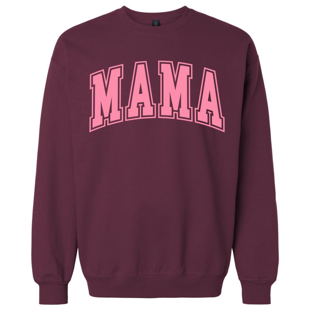 MAMA Bubblegum Collegiate Lettered Sweatshirt