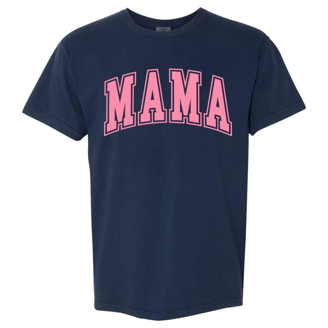 MAMA Bubblegum Collegiate Lettered Short Sleeve T-shirt