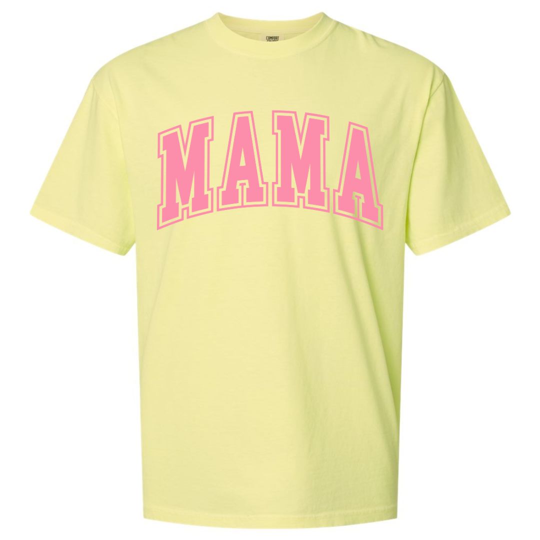 MAMA Bubblegum Collegiate Lettered Short Sleeve T-shirt