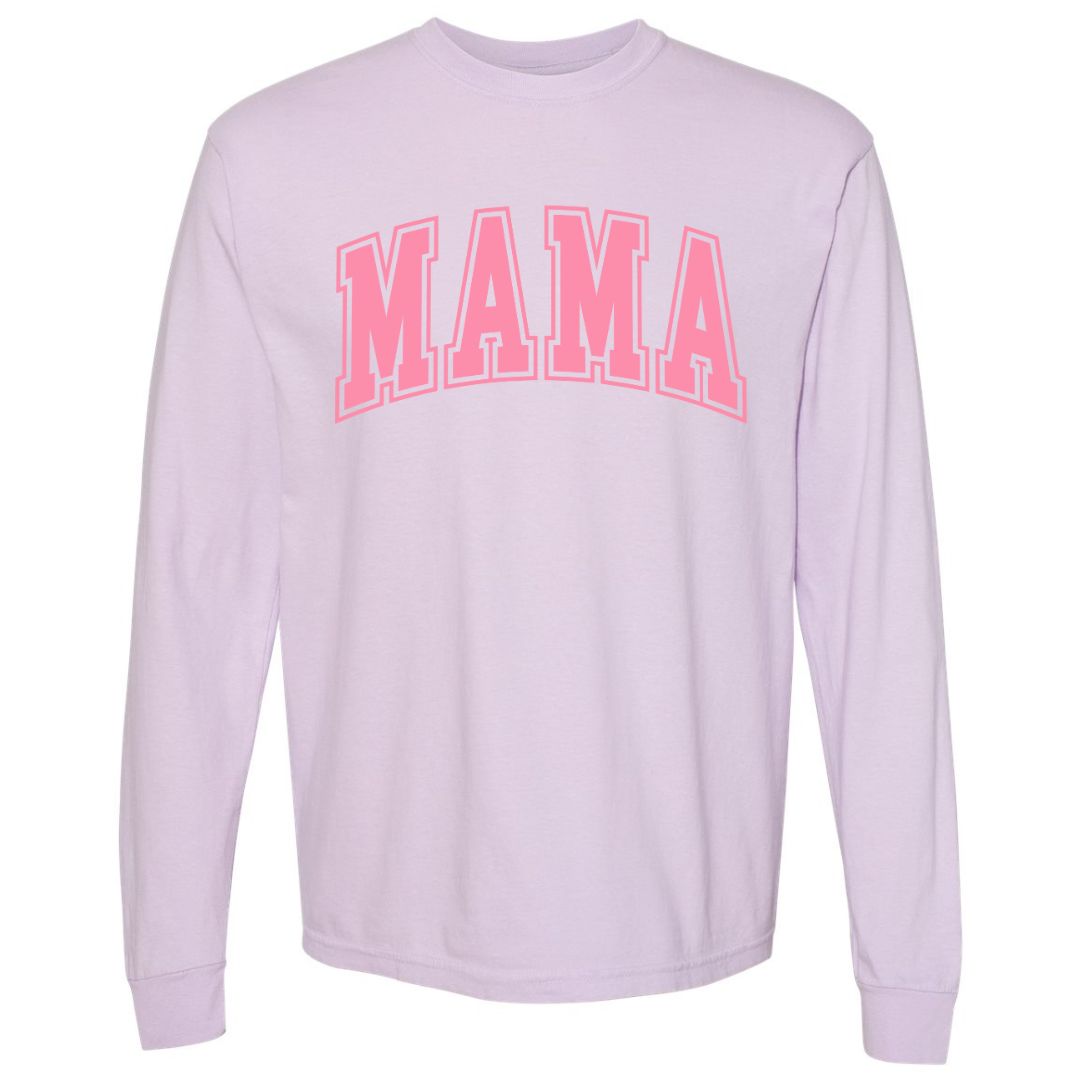 MAMA Bubblegum Collegiate Lettered Long Sleeve T-shirt